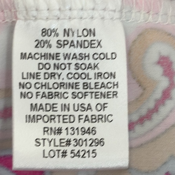 Jude Connally Palm Beach Paisley Pink Long Sleeve Top Ruffle V Neck Size S - Picture 8 of 8